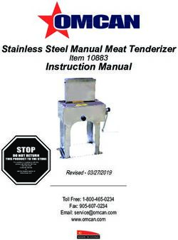 Instruction Manual Stainless Steel Manual Meat Tenderizer - Item 10883 - Omcan