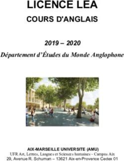 LICENCE LEA COURS D'ANGLAIS 2019 2020