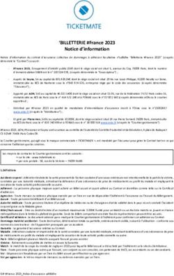 BILLETTERIE #France 2023 Notice d'information - Ticketmate