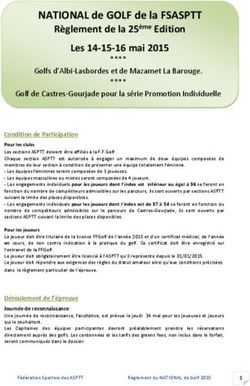 NATIONAL de GOLF de la FSASPTT - Règlement de la 25ème Edition