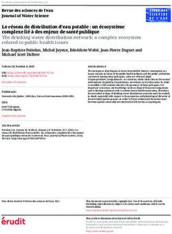 Le réseau de distribution d'eau potable : un écosystème complexe lié à des enjeux de santé publique The drinking water distribution network: a ...