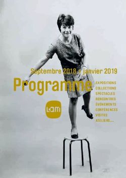 PROGRAMME EXPOSITIONS - SEPTEMBRE 2018 JANVIER 2019 COLLECTIONS SPECTACLES RENCONTRES ÉVÉNEMENTS CONFÉRENCES VISITES ATELIERS - LAM