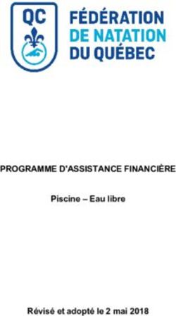 PROGRAMME D'ASSISTANCE FINANCIÈRE - Piscine - Eau libre Révisé et adopté le 2 mai 2018