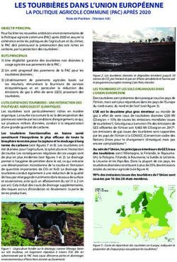 LES TOURBI&Egrave;RES DANS L'UNION EUROP&Eacute;ENNE - LA POLITIQUE AGRICOLE COMMUNE (PAC) APR&Egrave;S 2020 - Greifswald Moor Centrum