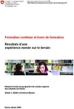 Formation continue et bons de formation Résultats d'une expérience menée sur le terrain - Résumé et mise en perspective de certains aspects des ...