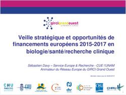 Veille stratégique et opportunités de financements européens 2015-2017 en biologie/santé/recherche clinique - Sébastien Davy - Service Europe & ...