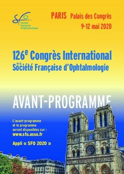 AVANT-PROGRAMME 126E CONGRÈS INTERNATIONAL - DE LASOCIÉTÉ FRANÇAISE D'OPHTALMOLOGIE - SOCIÉTÉ FRANÇAISE D'OPHTALMOLOGIE