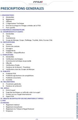 PRESCRIPTIONS GENERALES - Association Sportive ...
