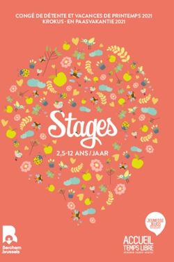 Stages 2,5-12 ANS / JAAR - CONGÉ DE DÉTENTE ET VACANCES DE PRINTEMPS 2021 KROKUS - EN PAASVAKANTIE 2021 - Berchem-Sainte-Agathe