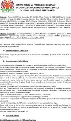 COMPTE-RENDU de l'ASSEMBLEE GENERALE DE L'OFFICE DE TOURISME DE L'ALSACE BOSSUE
