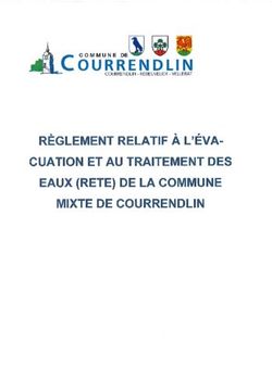CUATION ET AU TRAITEMENT DES EAUX (RETE) DE LA COMMUNE MIXTE DE COURRENDLIN - R&Egrave;GLEMENT RELATIF &Agrave; L'&Eacute;VA-Commune de Courrendlin