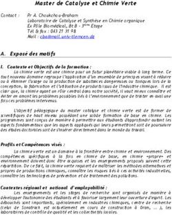 Master de Catalyse et Chimie Verte