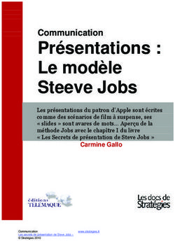 Pr&eacute;sentations : Le mod&egrave;le Steeve Jobs - Communication