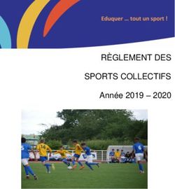 RÈGLEMENT DES SPORTS COLLECTIFS - Année 2019 2020