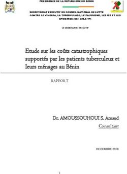 Etude sur les coûts catastrophiques supportés par les patients tuberculeux et leurs ménages au Bénin