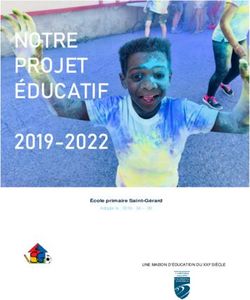 NOTRE PROJET &Eacute;DUCATIF 2019-2022 - &Eacute;cole Saint-G&eacute;rard