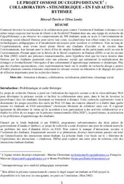 COLLABORATION " STIGMERGIQUE " EN FAD AUTO-RYTHMEE