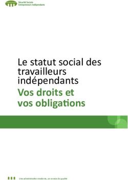 Le statut social des travailleurs indépendants Vos droits et vos obligations - Une administration moderne, un service de qualité