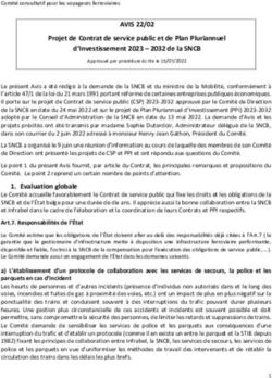 AVIS 22/02 Projet de Contrat de service public et de Plan Pluriannuel d'Investissement 2023 - 2032 de la SNCB