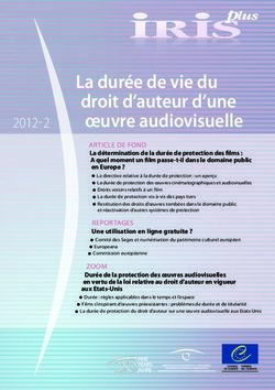 La durée de vie du droit d'auteur d'une oeuvre audiovisuelle - Coe