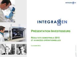 PR&Eacute;SENTATION INVESTISSEURS - R&Eacute;SULTATS SEMESTRIELS 2015 ET AVANC&Eacute;ES OP&Eacute;RATIONNELLES - Integragen