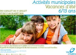 Activités municipales Vacances d'été 6/13 ans - Oullins