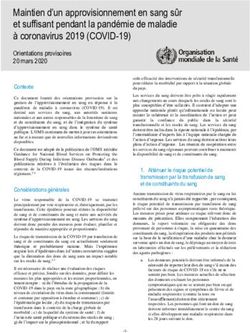 Maintien d'un approvisionnement en sang s&ucirc;r et suffisant pendant la pand&eacute;mie de maladie &agrave; coronavirus 2019 (COVID-19)
