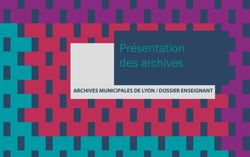 Pr&eacute;sentation des archives - ARCHIVES MUNICIPALES DE LYON / DOSSIER ENSEIGNANT