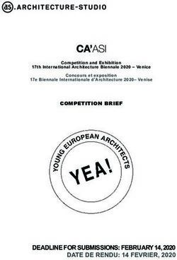 DEADLINE FOR SUBMISSIONS: FEBRUARY 14, 2020 DATE DE RENDU: 14 FEVRIER, 2020 - competition brief - ca'asi