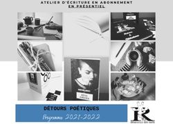 DÉTOURS POÉTIQUES - ATELIER D'ÉCRITURE EN ABONNEMENT EN PRÉSENTIEL