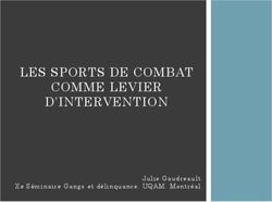 LES SPORTS DE COMBAT COMME LEVIER D'INTERVENTION - Julie Gaudreault Xe S&eacute;minaire Gangs et d&eacute;linquance, UQAM, Montr&eacute;al