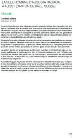 La viLLe romaine d'augusta raurica, &agrave; augst (canton de b&acirc;Le, suisse)