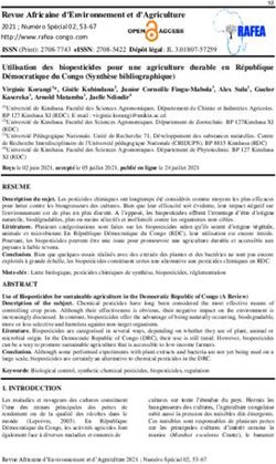 Revue Africaine d'Environnement et d'Agriculture - ISSN ...