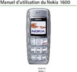 Manuel d'utilisation du Nokia 1600
