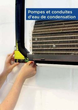Pompes et conduites d'eau de condensation