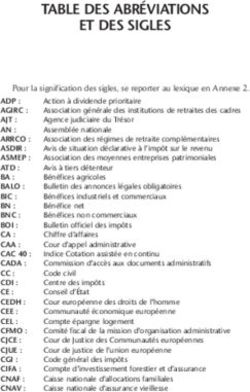 TABLE DES ABRÉVIATIONS ET DES SIGLES - Les Editions du Siècle