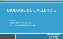 BIOLOGIE DE L'ALLERGIE - S. VIEL Laboratoire d'Immunologie Groupement Hospitalier Sud -Lyon