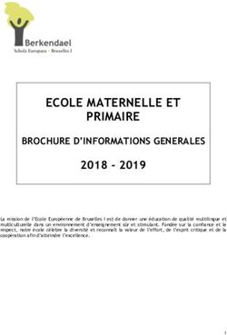 ECOLE MATERNELLE ET PRIMAIRE - BROCHURE D'INFORMATIONS GENERALES - EEB1