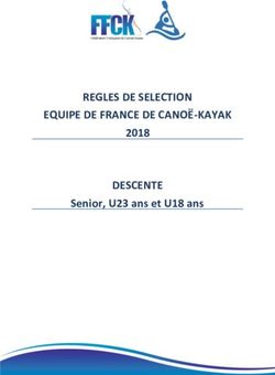 REGLES DE SELECTION EQUIPE DE FRANCE DE CANOË-KAYAK DESCENTE - 2018 Senior, U23 ans et U18 ans - ffck