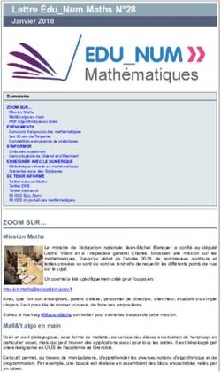 LETTRE ÉDU_NUM MATHS N 28 - JANVIER 2018 - LYON