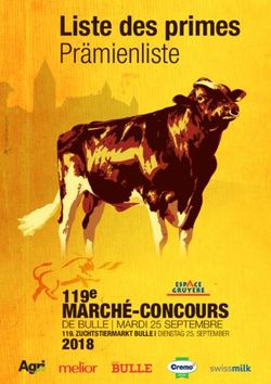 Liste des primes Pr&auml;mienliste - MARCH&Eacute;-CONCOURS - March&eacute;-Concours de Bulle