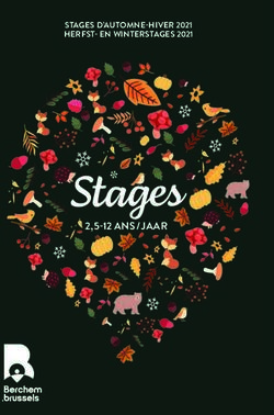 Stages 2,5-12 ANS / JAAR - STAGES D'AUTOMNE-HIVER 2021 HERFST- EN WINTERSTAGES 2021 - La commune de Berchem-Sainte-Agathe