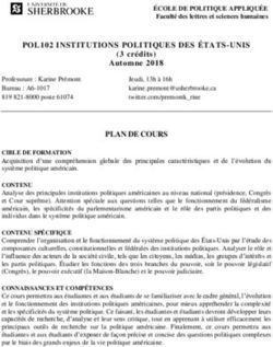 POL102 INSTITUTIONS POLITIQUES DES &Eacute;TATS -UNIS