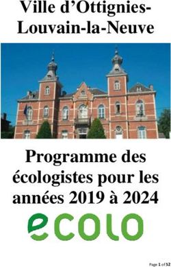 Ville d'Ottignies-Louvain-la-Neuve - Programme des écologistes pour les années 2019 à 2024