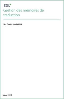 Gestion des mémoires de - traduction - June 2018