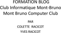 FORMATION BLOG Club Informatique Mont-Bruno Mont Bruno Computer Club - PAR COLETTE RACICOT YVES RACICOT