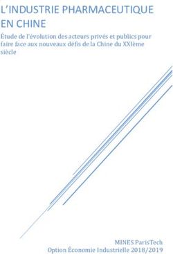 L'INDUSTRIE PHARMACEUTIQUE EN CHINE - Étude de l'évolution des acteurs privés et publics pour faire face aux nouveaux défis de la Chine du XXIème ...