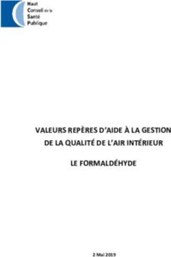 VALEURS REPÈRES D'AIDE À LA GESTION DE LA QUALITÉ DE L'AIR INTÉRIEUR LE FORMALDÉHYDE - 2 Mai 2019 - Haut Conseil de la santé publique