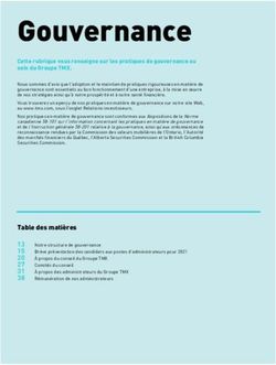 Gouvernance Cette rubrique vous renseigne sur les pratiques de gouvernance au sein du Groupe TMX.