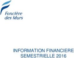 INFORMATION FINANCIERE SEMESTRIELLE 2016